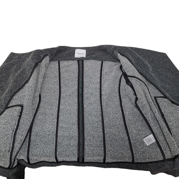 Catherine Malandrino‎ XXL Runway Style Gray Marled Asymmetrical Jacket Pockets - Picture 6 of 12